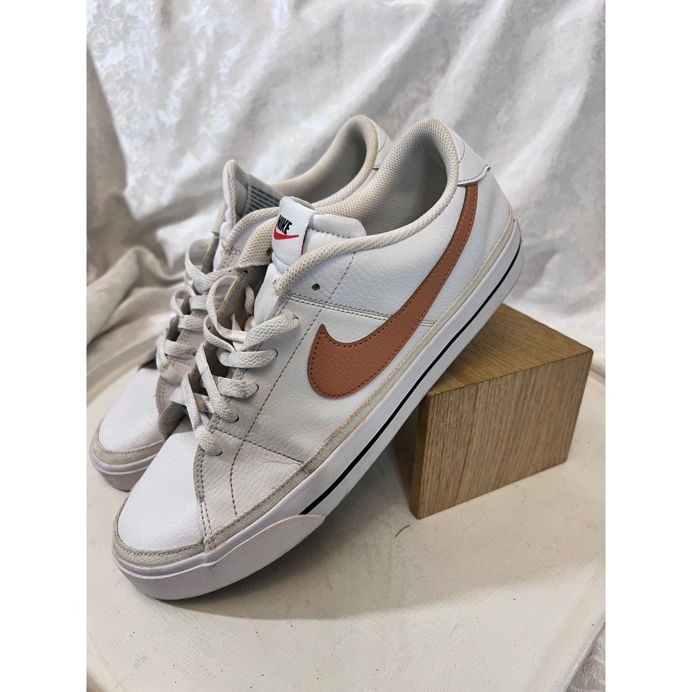 Nike Court Legacy White Bronze Copper Mens Low Top Sneakers CU4150-108 Size 10.5